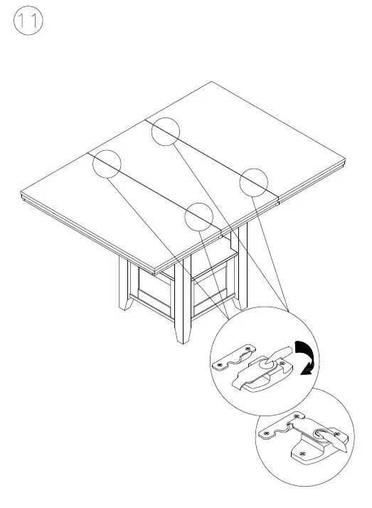ASHLEY D59542 Furniture Flaybern Rect Drm Counter Ext Table-fig-7