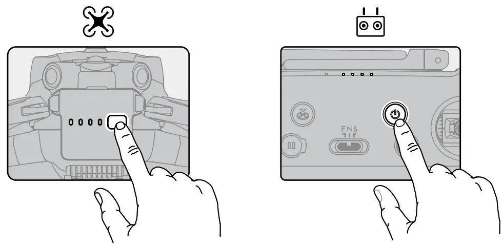 dji Mavic 3E Commercial Drone - Check battery level