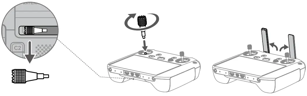 dji Mavic 3E Commercial Drone - Preparing the Remote Controller