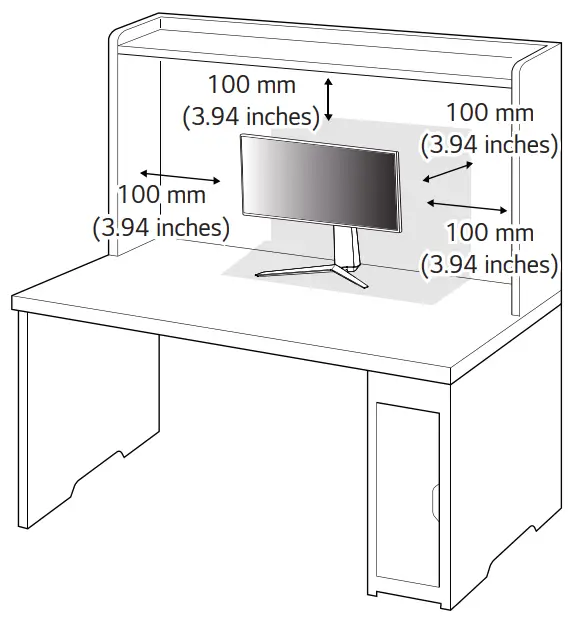LG 24GN65R UltraGear LED Monitor - Installing on a Table