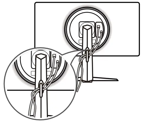 LG 24GN65R UltraGear LED Monitor - Tidying up Cables1