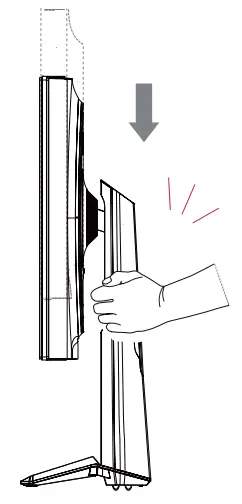 LG 24GN65R UltraGear LED Monitor - screen height