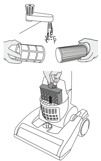 Hoover Vision One-Fi Bagless Upright Vacuum Cleaner VR81OF01- completely dry