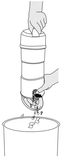 Hoover Vision One-Fi Bagless Upright Vacuum Cleaner VR81OF01- container over