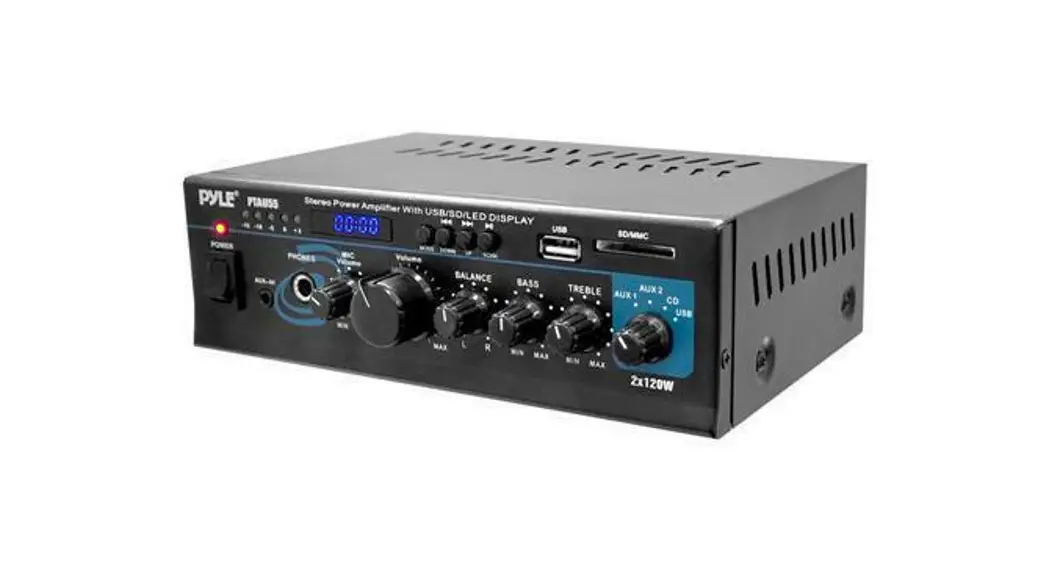 Pyle Ptau55 Compact Wireless Bt Stereo Power Amplifier User Manual