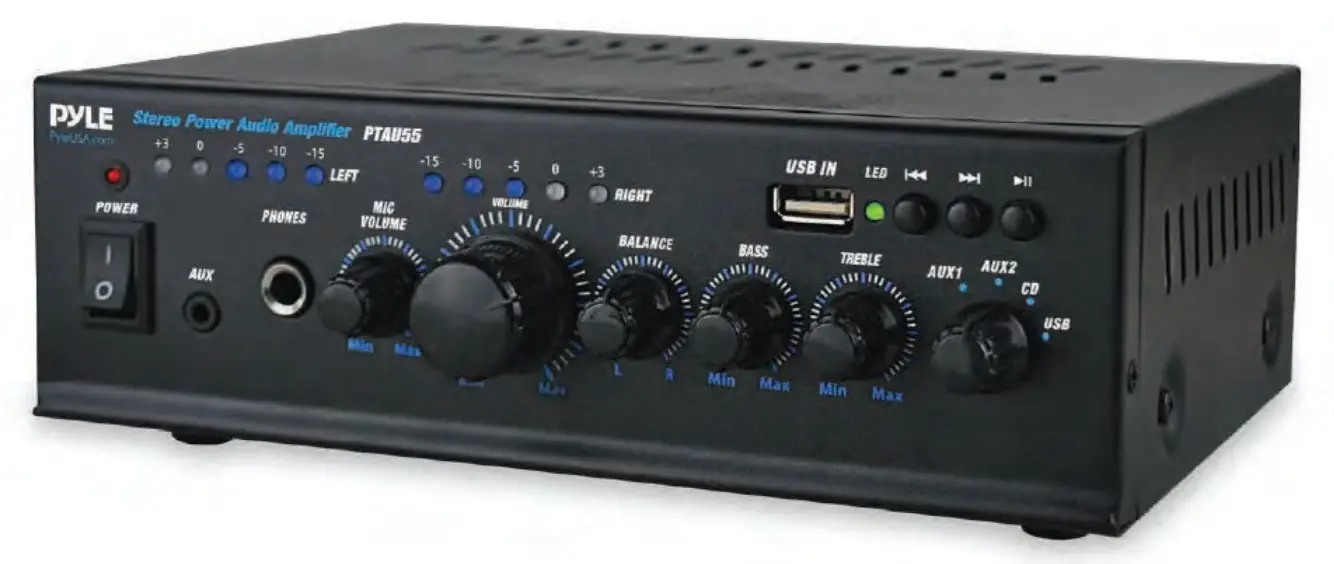 PYLE PTAU55 Compact Wireless BT Stereo Power