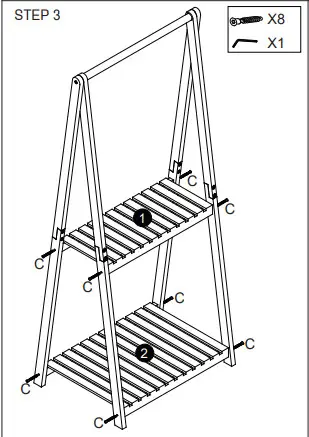 Kmart Timber Plant Stand Instruction - fig 7