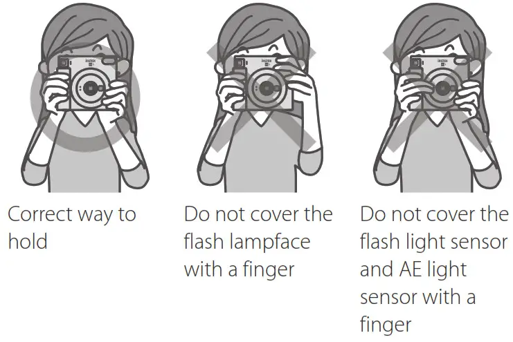 FUJIFILM CPL15B702-501 Instax Square SQ1 Instant Camera - Holding the Camera