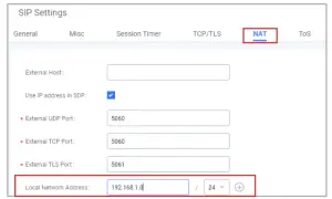 AIPHONE IXW-PBX PBX Interface - NAT Tab