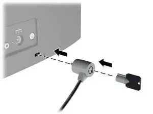 FIG 14 Installing a security cable