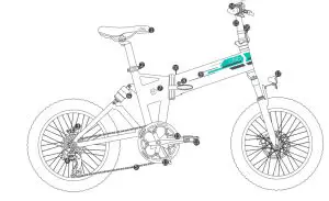 Fiido Electric Bike M3 - Bike Diagrams