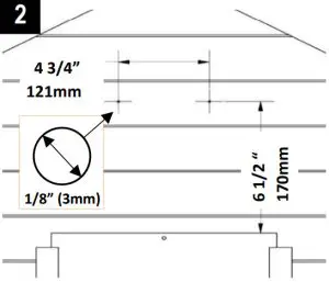 Brinsea CS020 ChickSafe Advance Automatic Chicken Coop Opener - hole positions