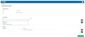 To create a new Alert Profile