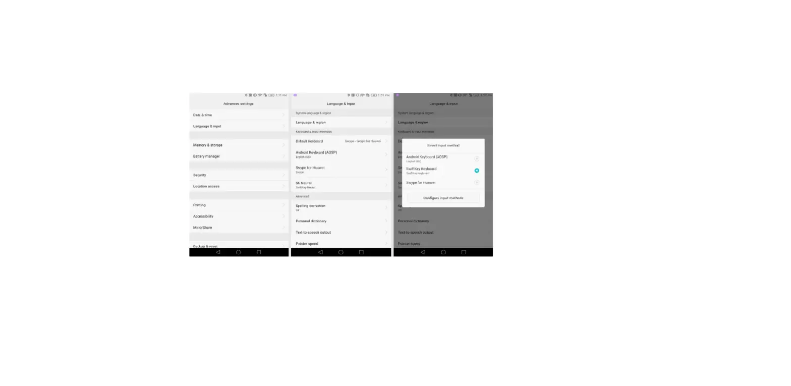 Changing The Input Method - Huawei Mate 10 Changing The Input Method - Huawei Mate 10