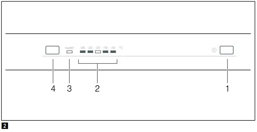 BOSCH GSN58AW41 Freestanding Upright 360L Freezer Instruction Manual - Controls