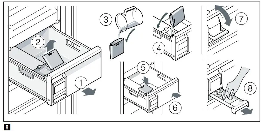 BOSCH GSN58AW41 Freestanding Upright 360L Freezer Instruction Manual - Ice maker