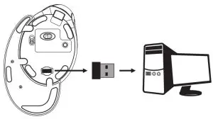 Sandberg 630-13 Wireless Vertical Mouse Pro - Charged