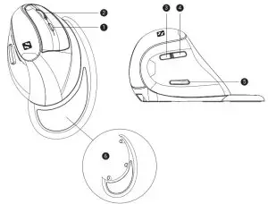 Sandberg 630-13 Wireless Vertical Mouse Pro - Product preview