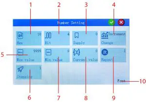 Fitnet KL-740 Handheld Printer - Counting Variable