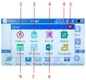 Fitnet KL-740 Handheld Printer - Function
