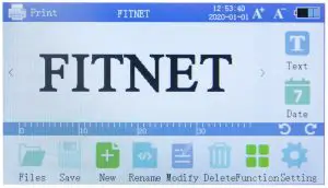 Fitnet KL-740 Handheld Printer - Interface Introduction