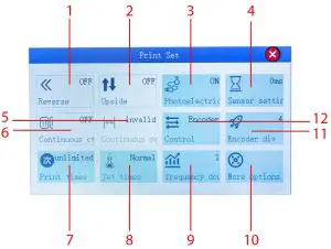 Fitnet KL-740 Handheld Printer - Print Setting