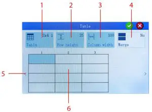 Fitnet KL-740 Handheld Printer - Table