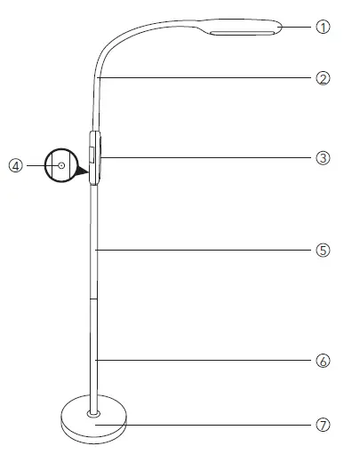TAOTRONICS TT-DL046 LED Floor Lamp fig 1