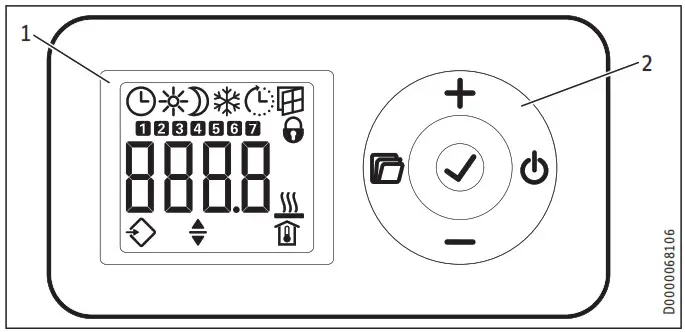 STIEBEL ELTRON CNS 50 Trend Wall Mounted Electric Panel Heater - Programming unit