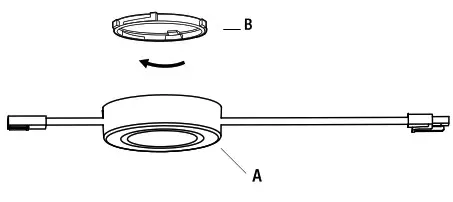 HOME DEPOT 22333NKIT WH 3 Light LED AC Puck Light Kit - Installation Option 1