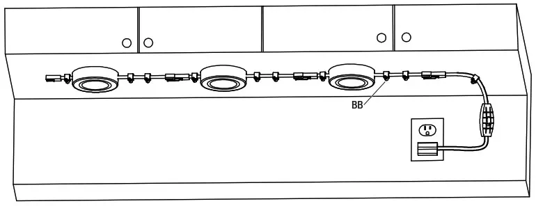HOME DEPOT 22333NKIT WH 3 Light LED AC Puck Light Kit - Installation Option 10