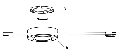 HOME DEPOT 22333NKIT WH 3 Light LED AC Puck Light Kit - Installation Option 6