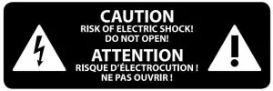 Risk of Electric shock