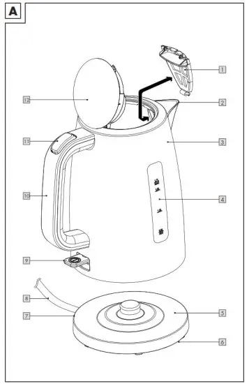 SILVERCREST SWKK 3000 B1 Plastic Kettle - Plastic Kettl