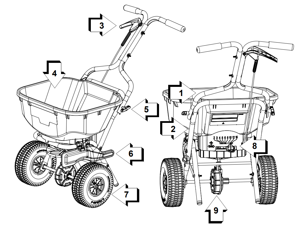 ECHO RB60 60 LB Walk-Behind Broadcast Spreader - fig 6