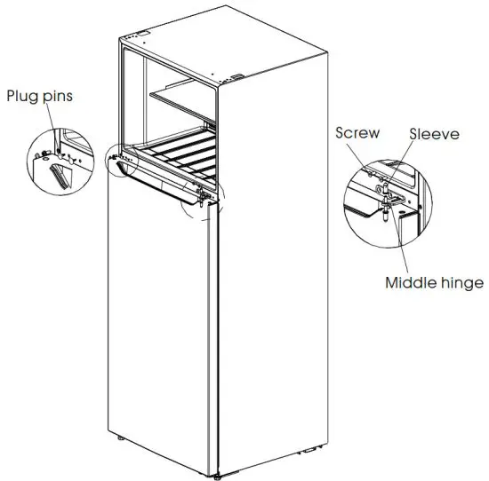 Midea MDRT645MTF46 Refrigerator Top Freezer - Door Right Left Change 2