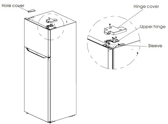 Midea MDRT645MTF46 Refrigerator Top Freezer - Door Right Left Change