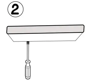 Midea MDRT645MTF46 Refrigerator Top Freezer - Remove the lampshade with a screwdriver