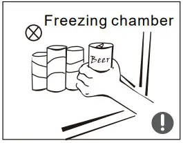 Midea MDRT645MTF46 Refrigerator Top Freezer - Warnings for placement 3