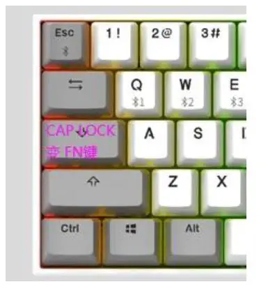 FL-ESPORTS F12 68 Keys Three Mode wireless Mechanical Keyboard 3