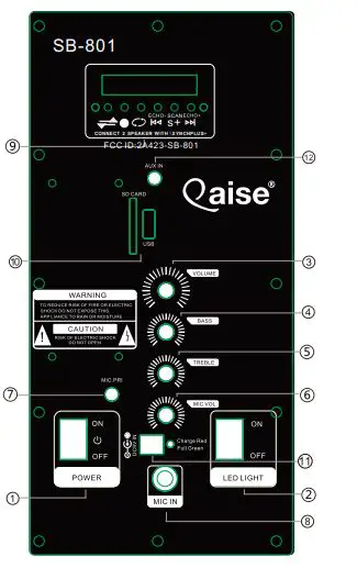 Qaise SB-801 Portable Bluetooth Speaker 1