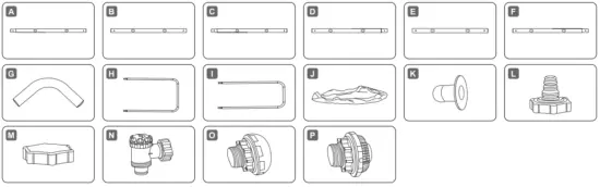 Bestway 10319994 Power Steel Square 549x274x122cm incl -COMPONENTS LIST