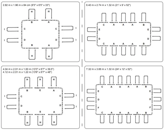 Bestway 10319994 Power Steel Square 549x274x122cm incl - COMPONENTS LIST3