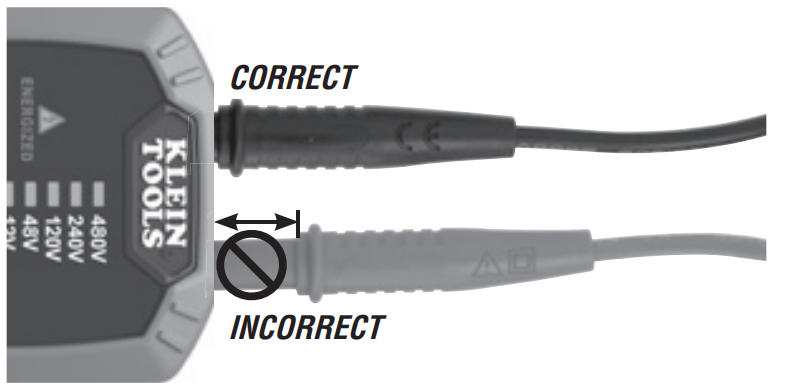 KLEIN TOOLS ET450 Advanced Circuit Tracer Kit - CONNECTING TEST LEADS