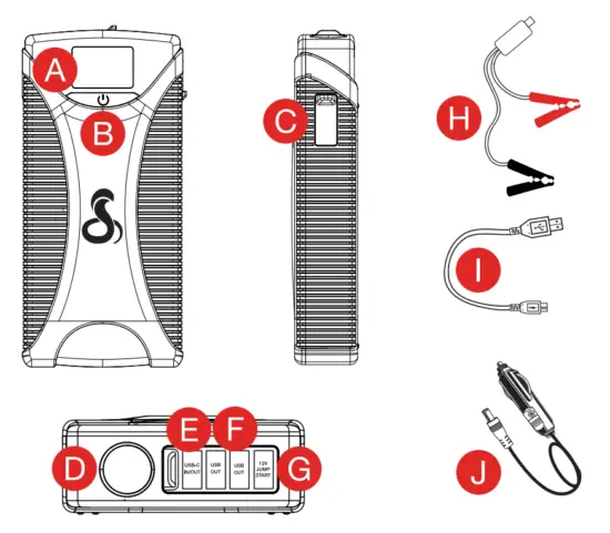 Cobra CPJS 1000A Lithium Ion Jump Starter and Power Bank with Fast Charge USB - overview