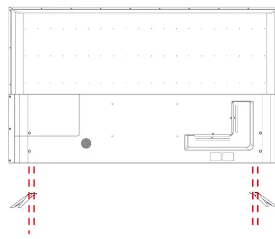 SEIKI 75” Ultra HD Smart Tv Attaching the stand