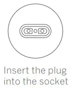 Insert the plug into the socket