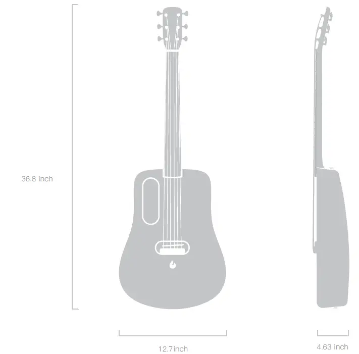 XPIX B098TPQJJL L2 Lava Me 2 Carbon Fiber Guitar with Effects 36 Inch Acoustic Electric-13