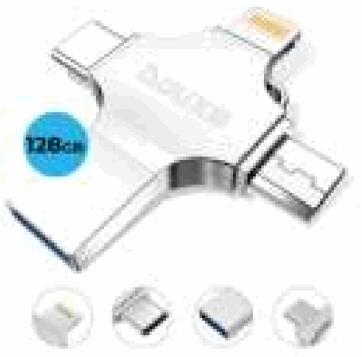 DOUXE TO3 USB Stick 128GB 4 in 1 Flash Drive - Product Features