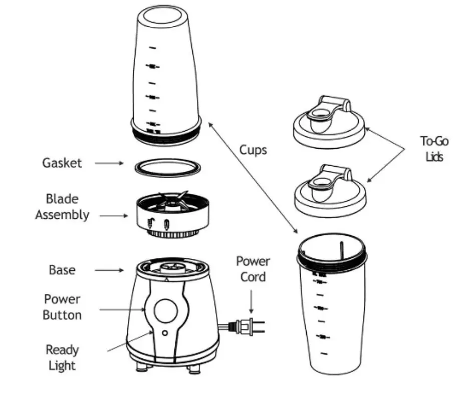 iCucina HL2576 300-Watt Portable Bullet Blender - figure 1